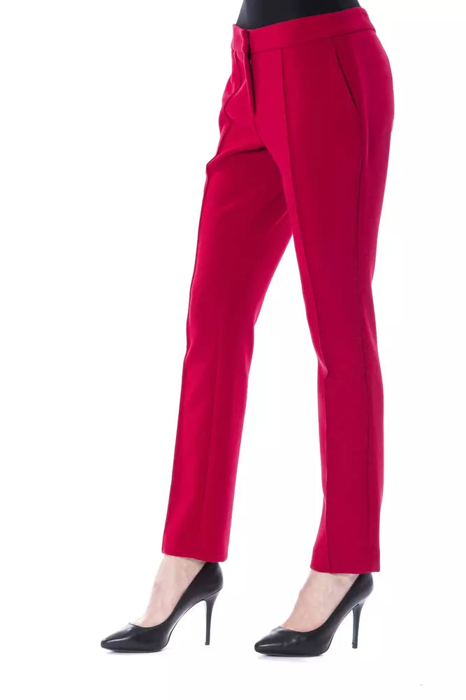 BYBLOS Fuchsia Polyester Women Pant by BYBLOS