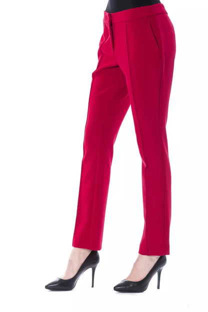 BYBLOS Fuchsia Polyester Women Pant by BYBLOS