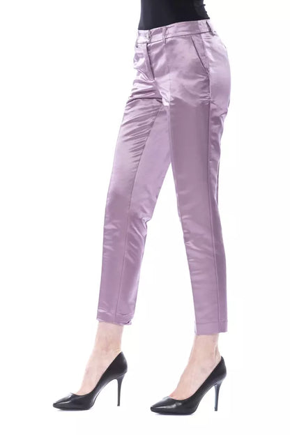 BYBLOS Purple Cotton Women Pants by BYBLOS