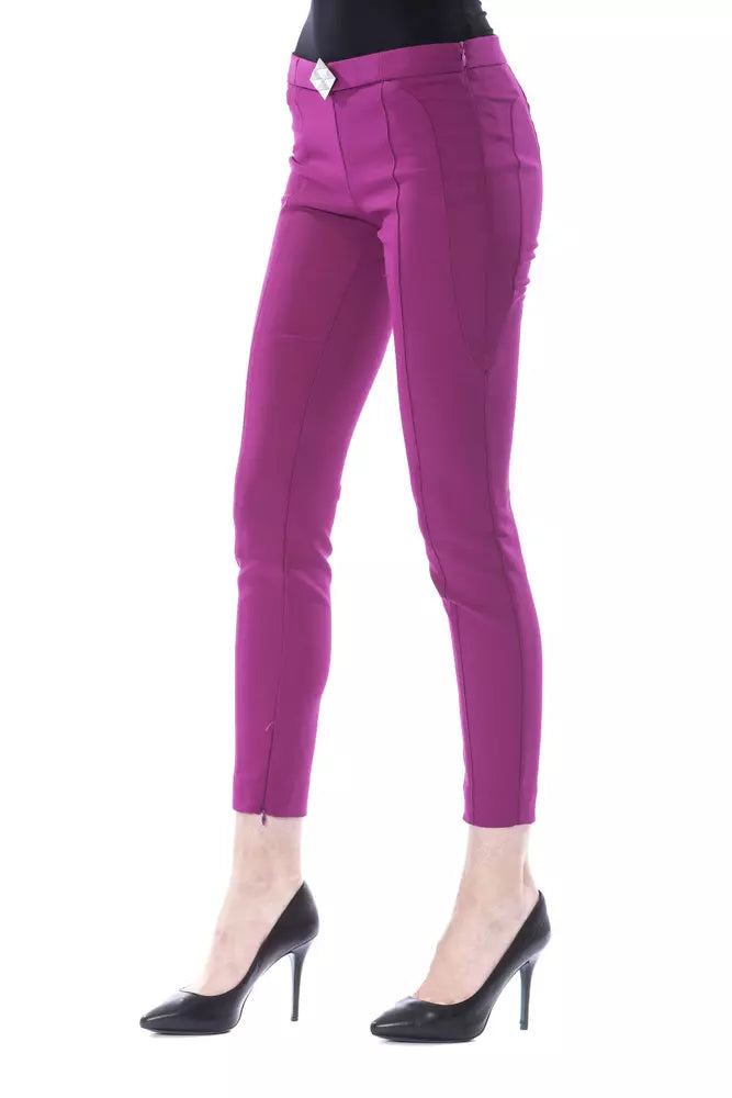 BYBLOS Purple Polyester Women Pants by BYBLOS