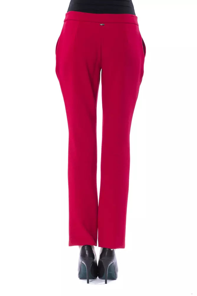 BYBLOS Fuchsia Polyester Women Pant by BYBLOS