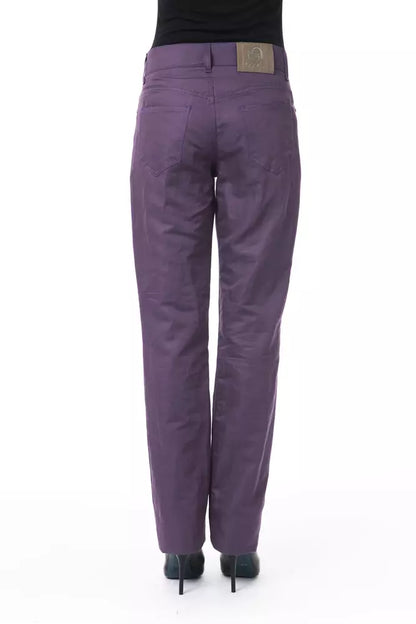 BYBLOS Purple Cotton Women Pant by BYBLOS