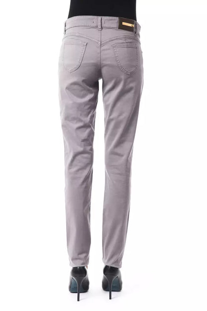 BYBLOS Gray Cotton Women Pants by BYBLOS