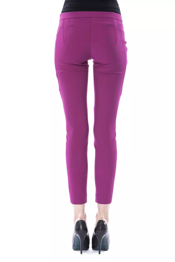 BYBLOS Purple Polyester Women Pants by BYBLOS