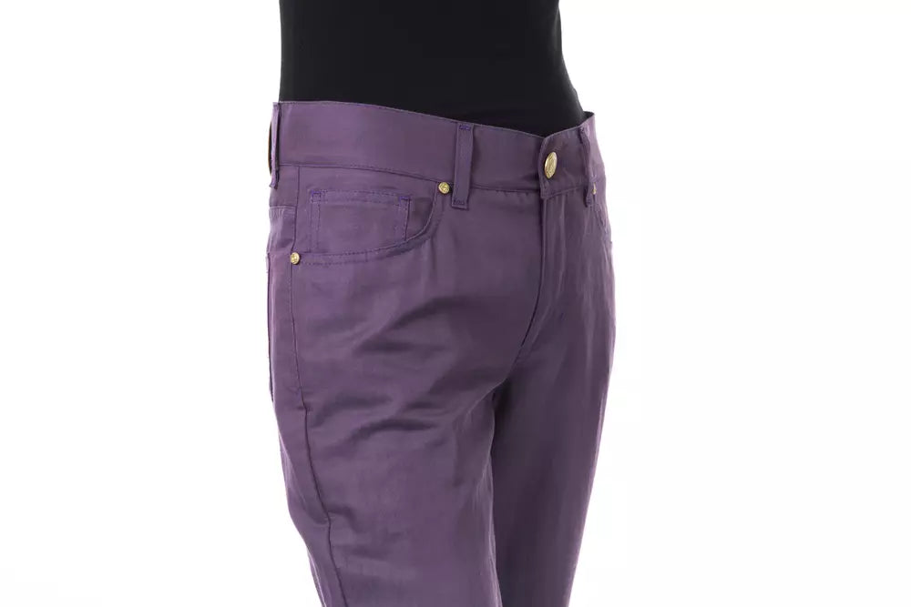 BYBLOS Purple Cotton Women Pant by BYBLOS