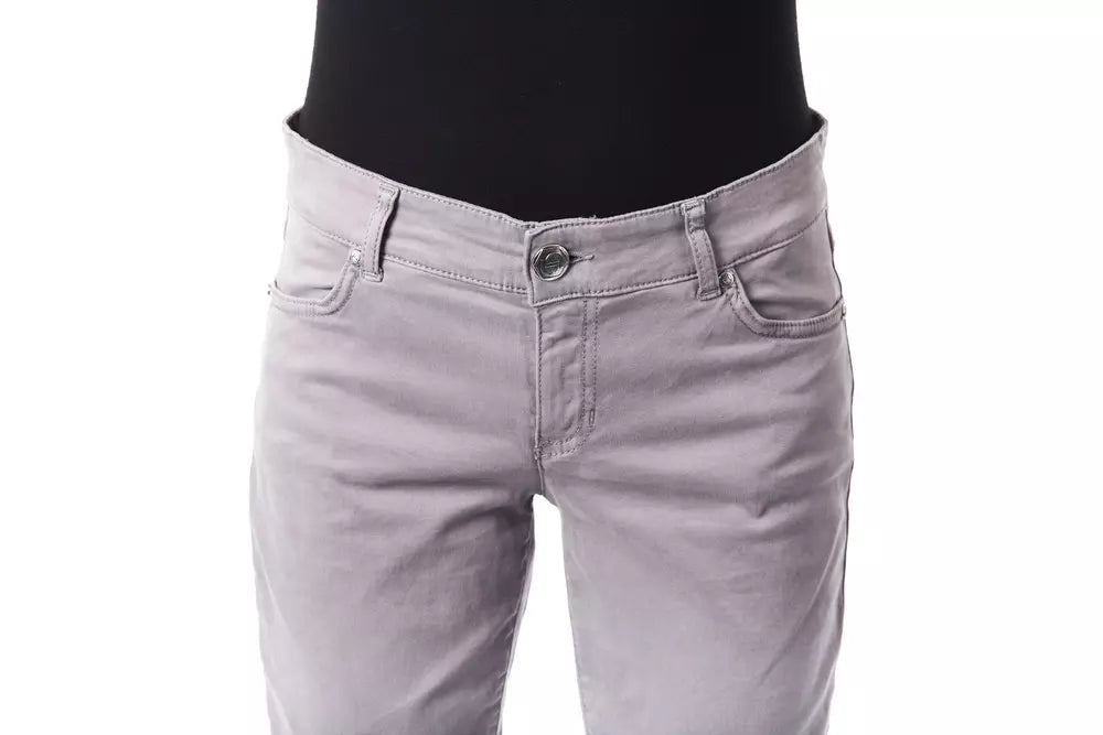 BYBLOS Gray Cotton Women Pants by BYBLOS