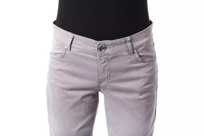 BYBLOS Gray Cotton Women Pants by BYBLOS