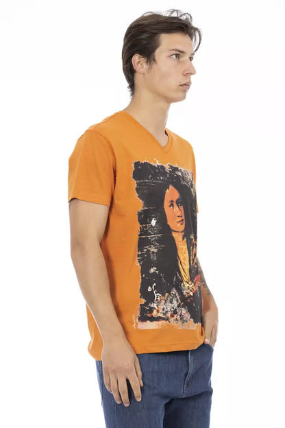 T-shirt Trussardi Action en coton orange pour homme