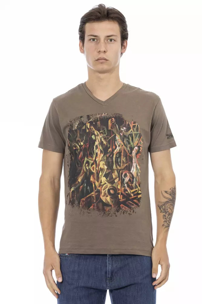 T-shirt Trussardi Action en coton marron pour homme