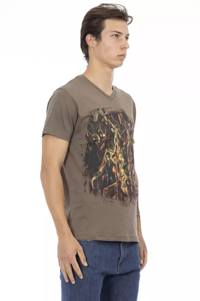 T-shirt Trussardi Action en coton marron pour homme