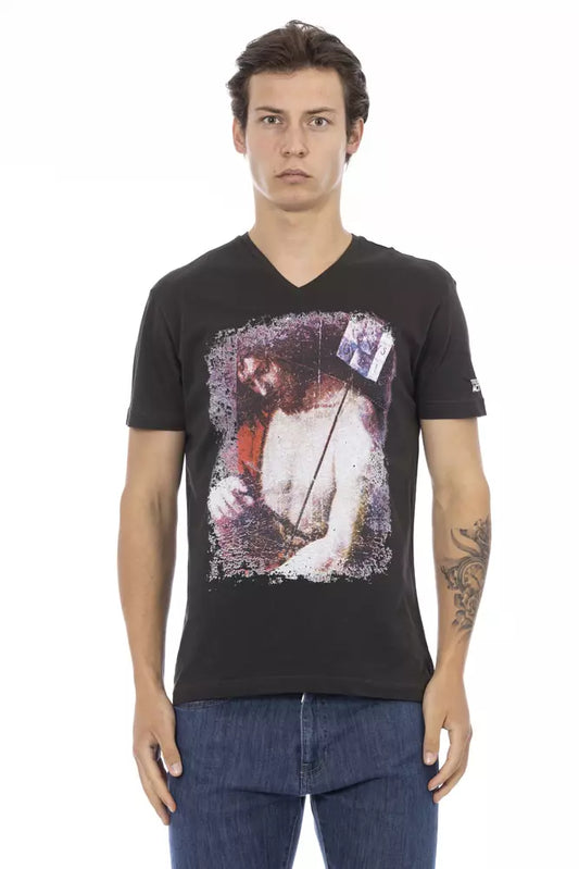T-shirt Trussardi Action en coton noir pour homme
