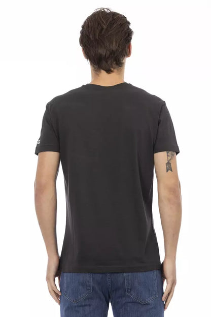 T-shirt Trussardi Action en coton noir pour homme
