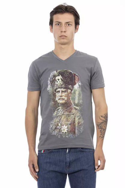 T-shirt Trussardi Action en coton gris pour homme