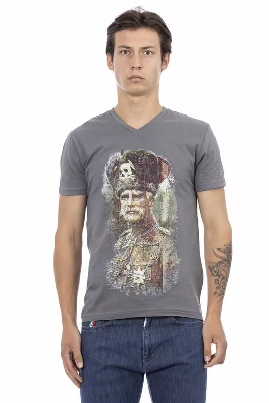 T-shirt Trussardi Action en coton gris pour homme