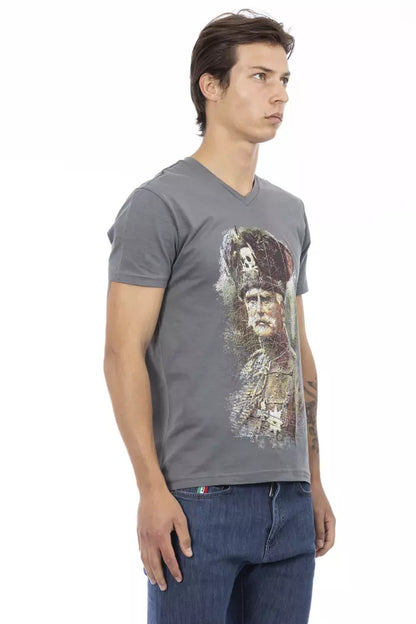 T-shirt Trussardi Action en coton gris pour homme