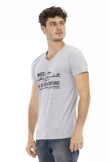 T-shirt Trussardi Action en coton gris pour homme