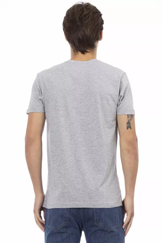T-shirt Trussardi Action en coton gris pour homme