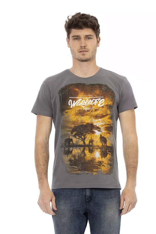 T-shirt Trussardi Action en coton gris pour homme
