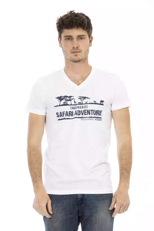 T-shirt homme Trussardi Action en coton blanc