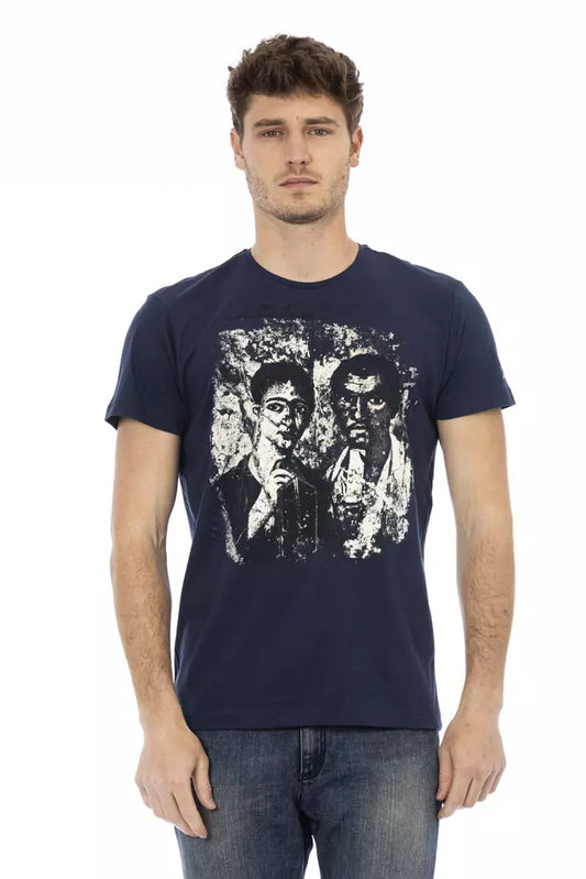 T-shirt Trussardi Action en coton bleu pour homme