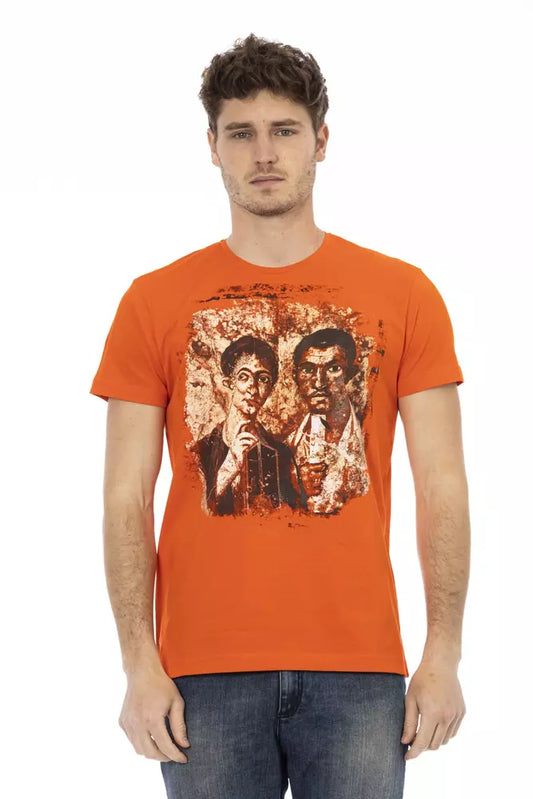 T-shirt Trussardi Action en coton orange pour homme