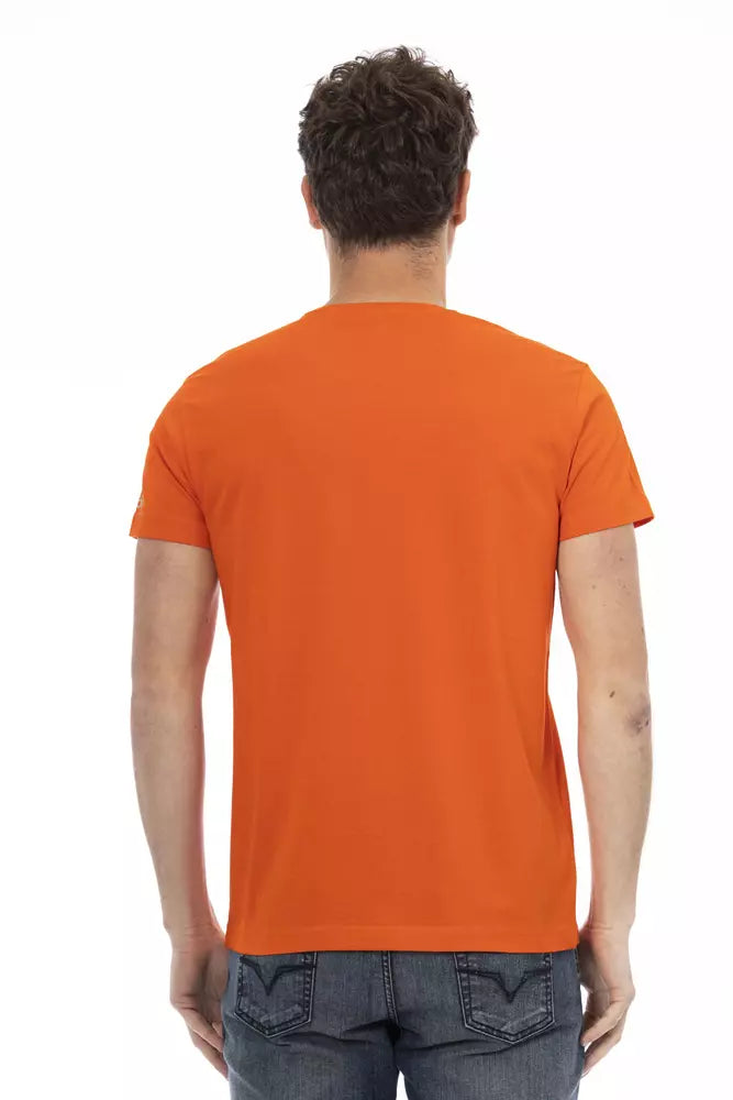 T-shirt Trussardi Action en coton orange pour homme