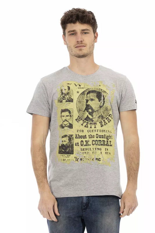 T-shirt Trussardi Action en coton gris pour homme