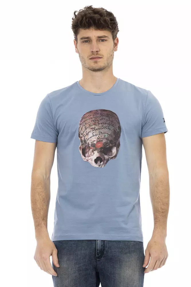 T-shirt Trussardi Action en coton bleu clair pour homme