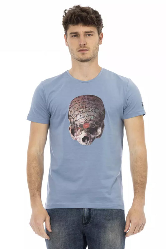 T-shirt Trussardi Action en coton bleu clair pour homme