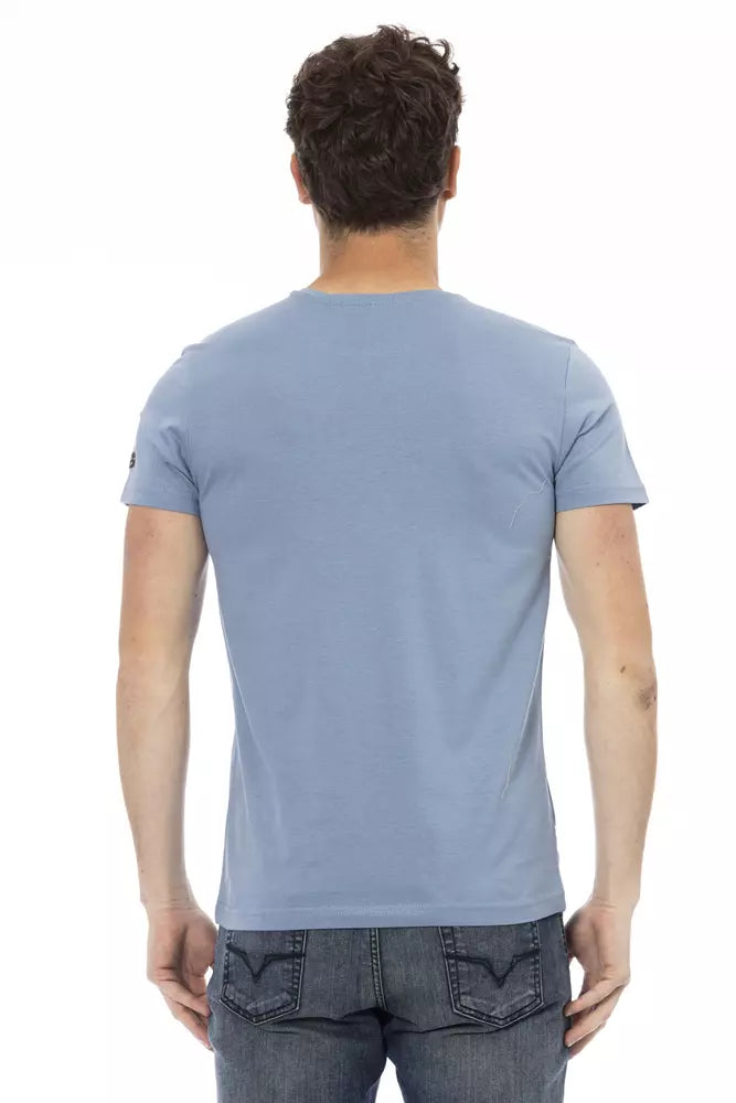 T-shirt Trussardi Action en coton bleu clair pour homme