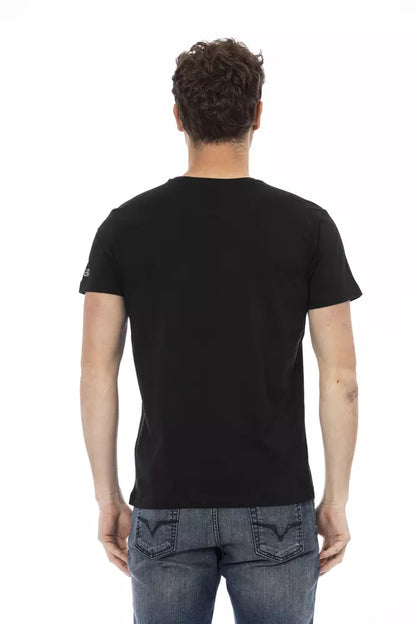 T-shirt Trussardi Action en coton noir pour homme
