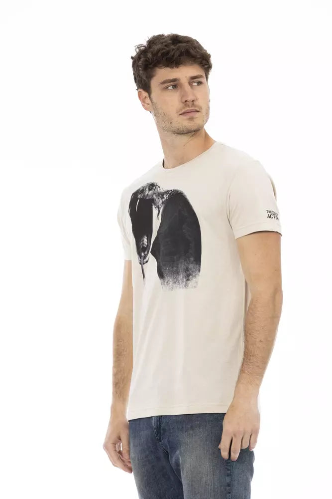 T-shirt Trussardi Action en coton beige pour homme