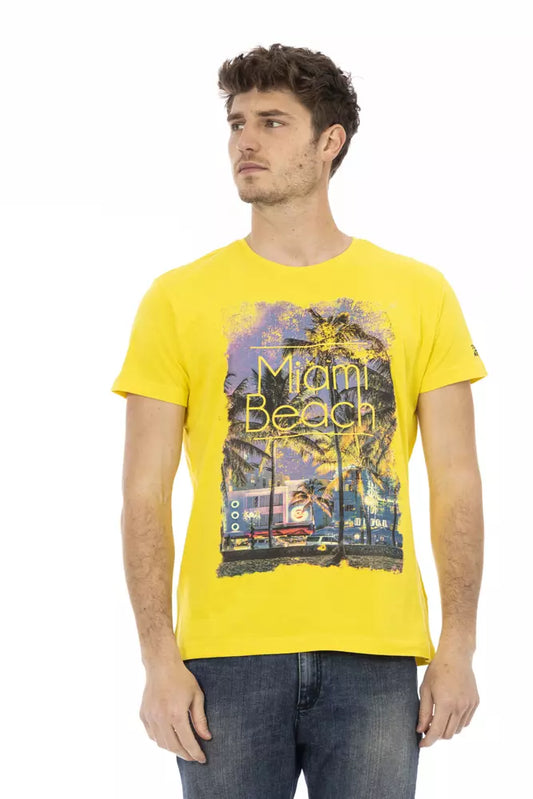T-shirt Trussardi Action en coton jaune pour homme