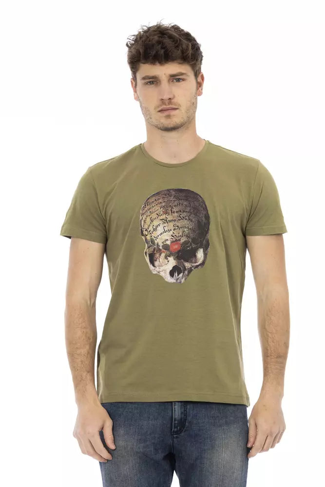 T-shirt Trussardi Action en coton vert pour homme