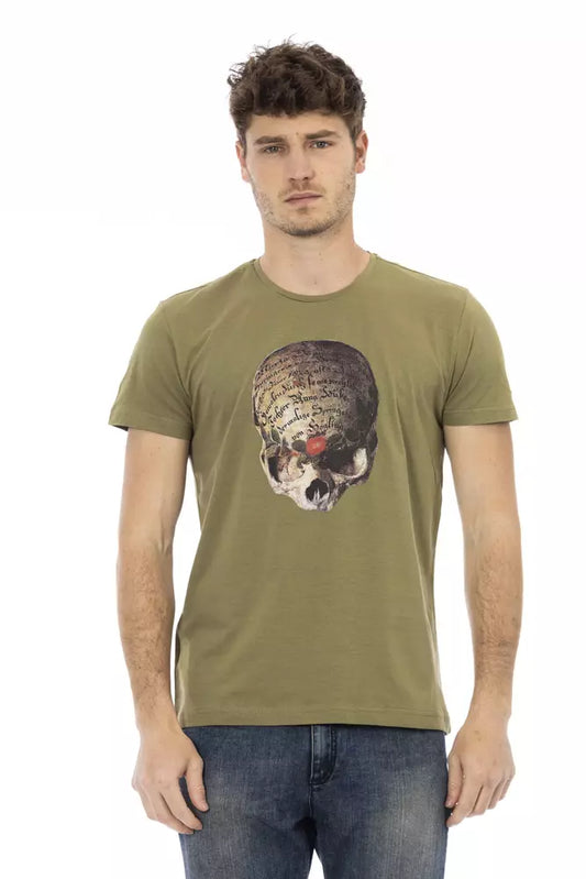 T-shirt Trussardi Action en coton vert pour homme