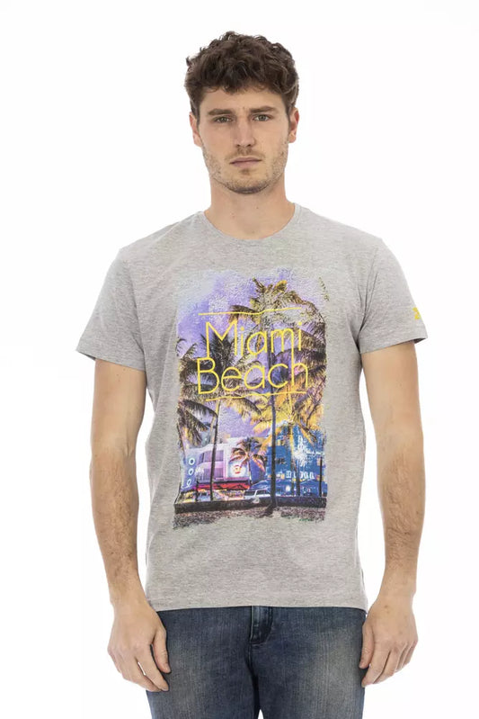 T-shirt Trussardi Action en coton gris pour homme