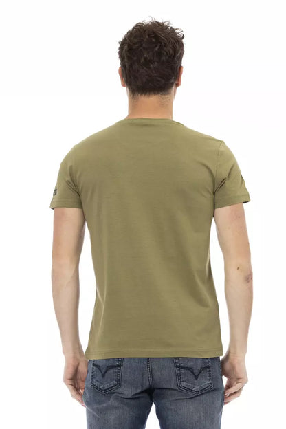 T-shirt Trussardi Action en coton vert pour homme