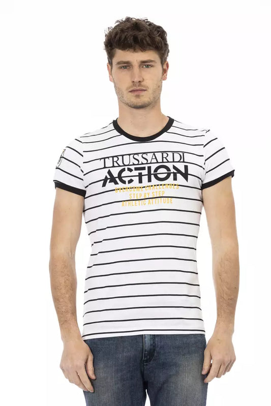 T-shirt Trussardi Action en coton blanc pour homme
