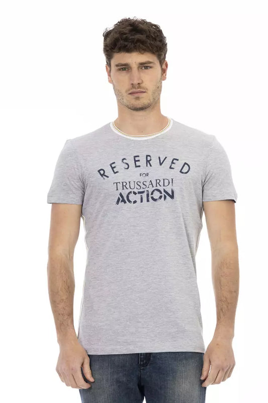 T-shirt Trussardi Action en coton gris pour homme