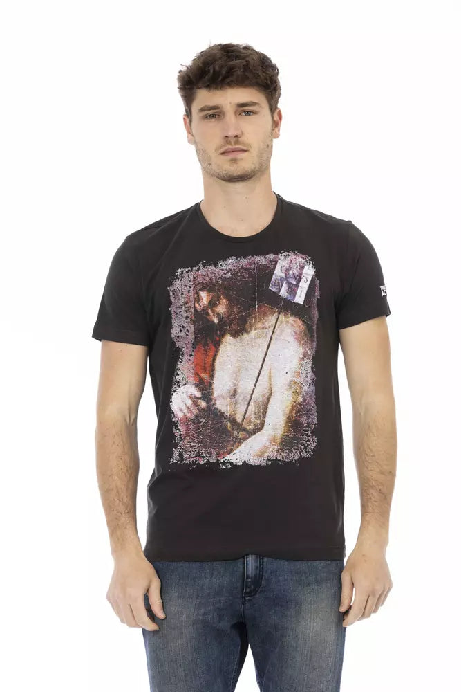 Trussardi Action Black Cotton Men T-Shirt by Trussardi Action