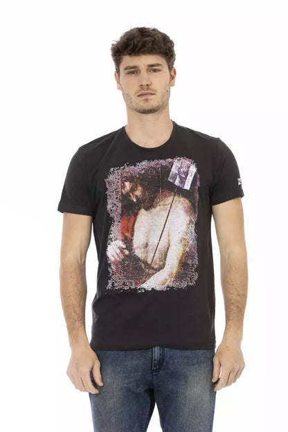 Trussardi Action Black Cotton Men T-Shirt by Trussardi Action