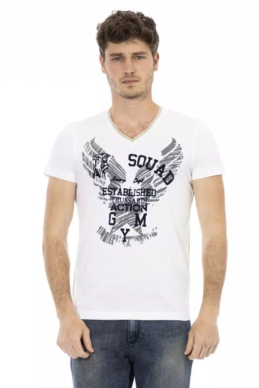 T-shirt Trussardi Action en coton blanc pour homme