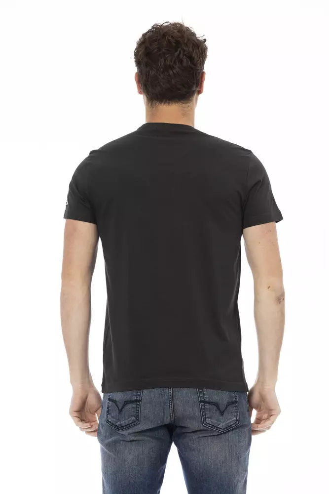 Trussardi Action Black Cotton Men T-Shirt by Trussardi Action