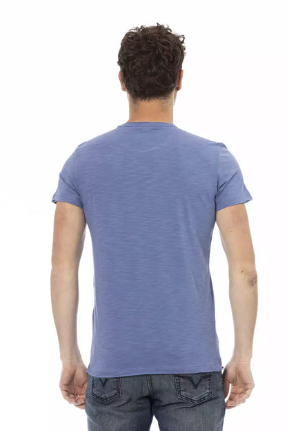 Trussardi Action Blue Cotton Men T-Shirt by Trussardi Action