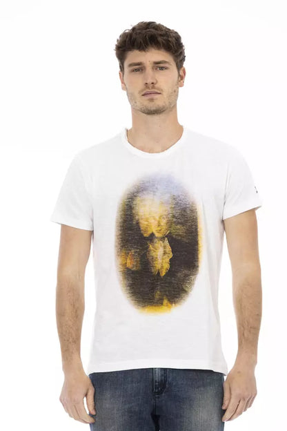 Trussardi Action White Cotton Men T-Shirt by Trussardi Action