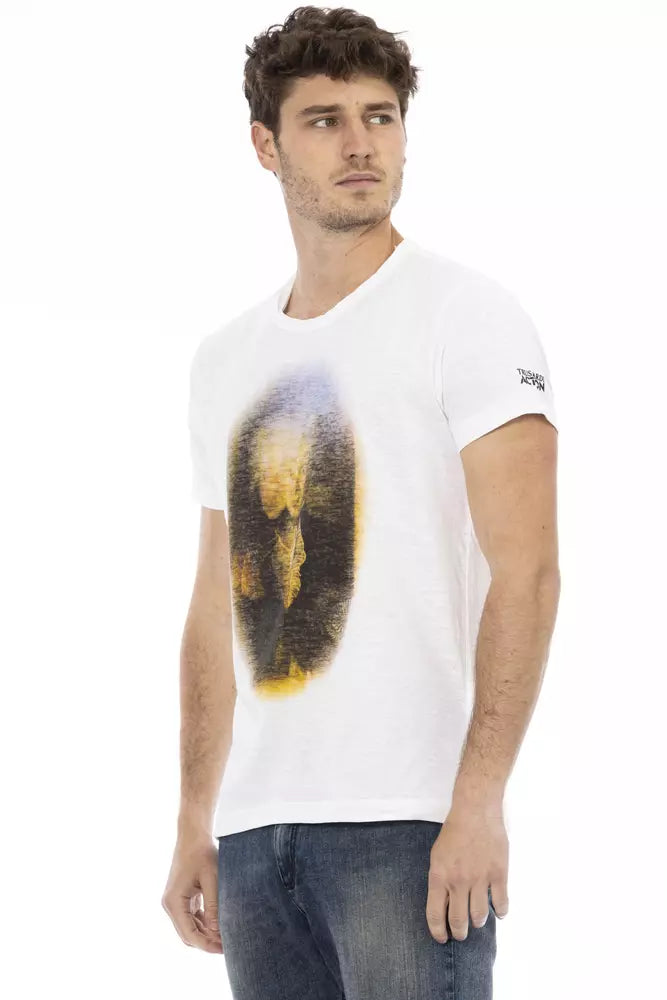 Trussardi Action White Cotton Men T-Shirt by Trussardi Action