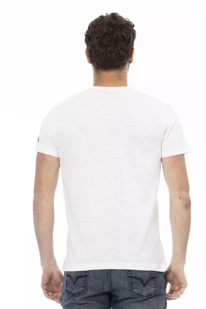 Trussardi Action White Cotton Men T-Shirt by Trussardi Action