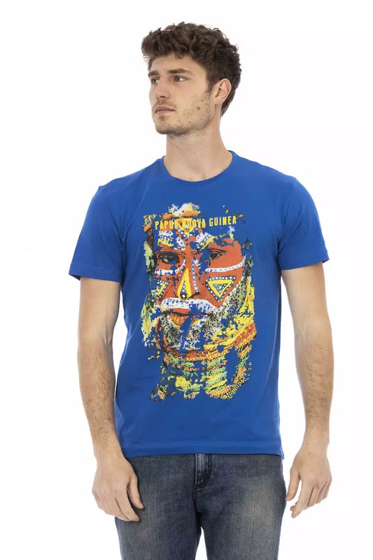 T-shirt Trussardi Action en coton bleu pour homme
