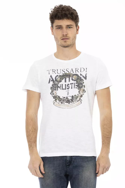 T-shirt Trussardi Action en coton blanc pour homme