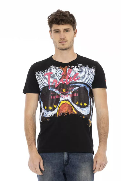 Trussardi Action Black Cotton Men T-Shirt by Trussardi Action